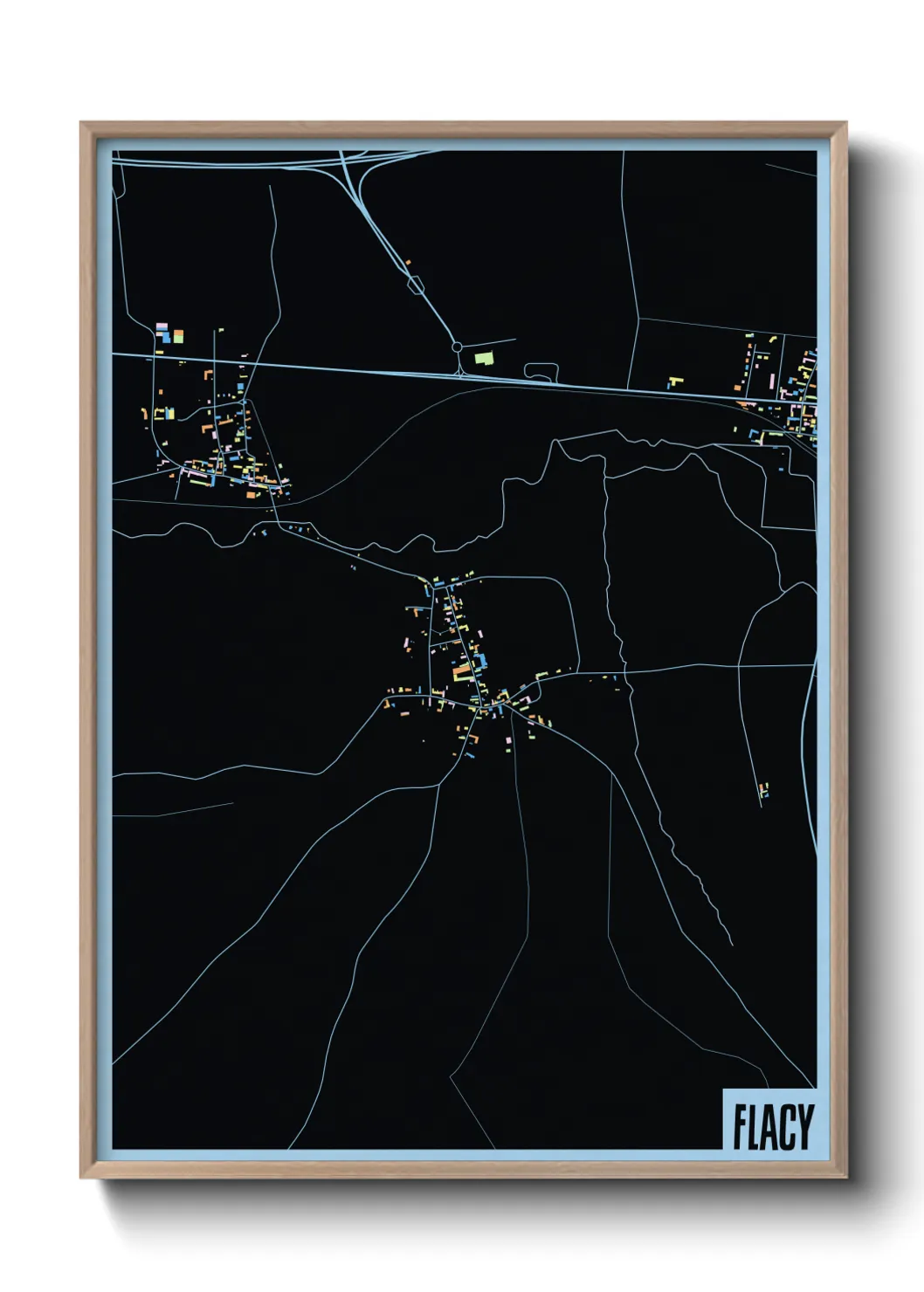 Une affiche de carte sur Flacy