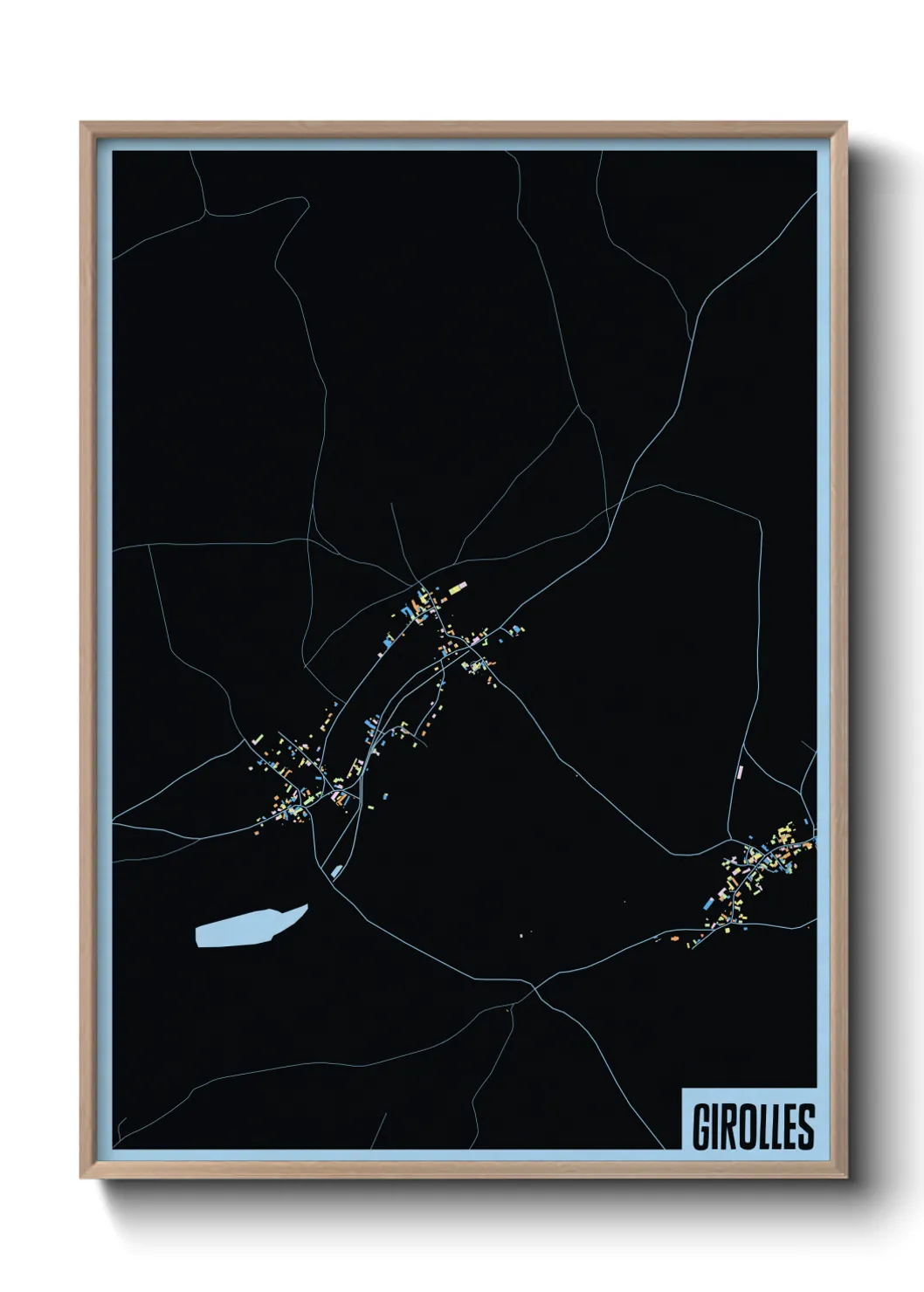 Une affiche de carte sur Girolles