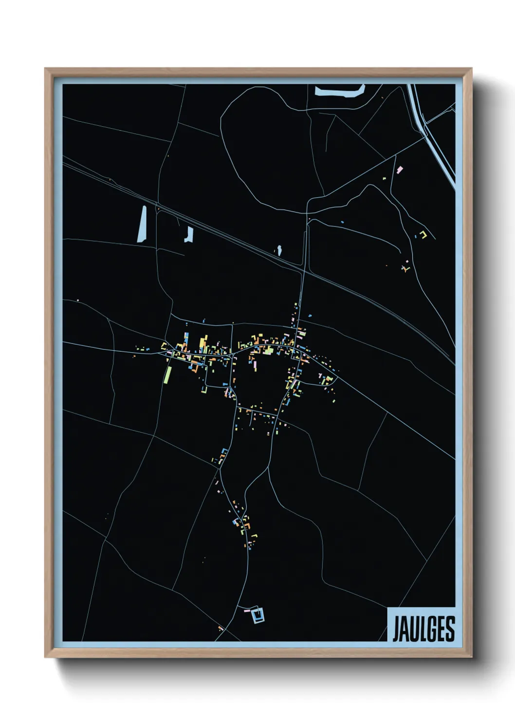 Une affiche de carte sur Jaulges