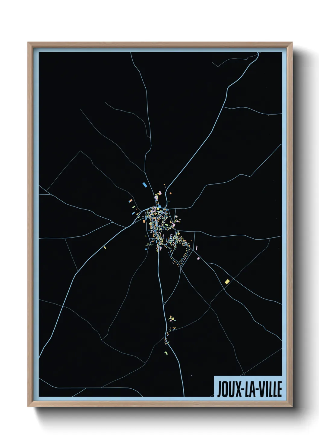 Une affiche de carte sur Joux-la-Ville