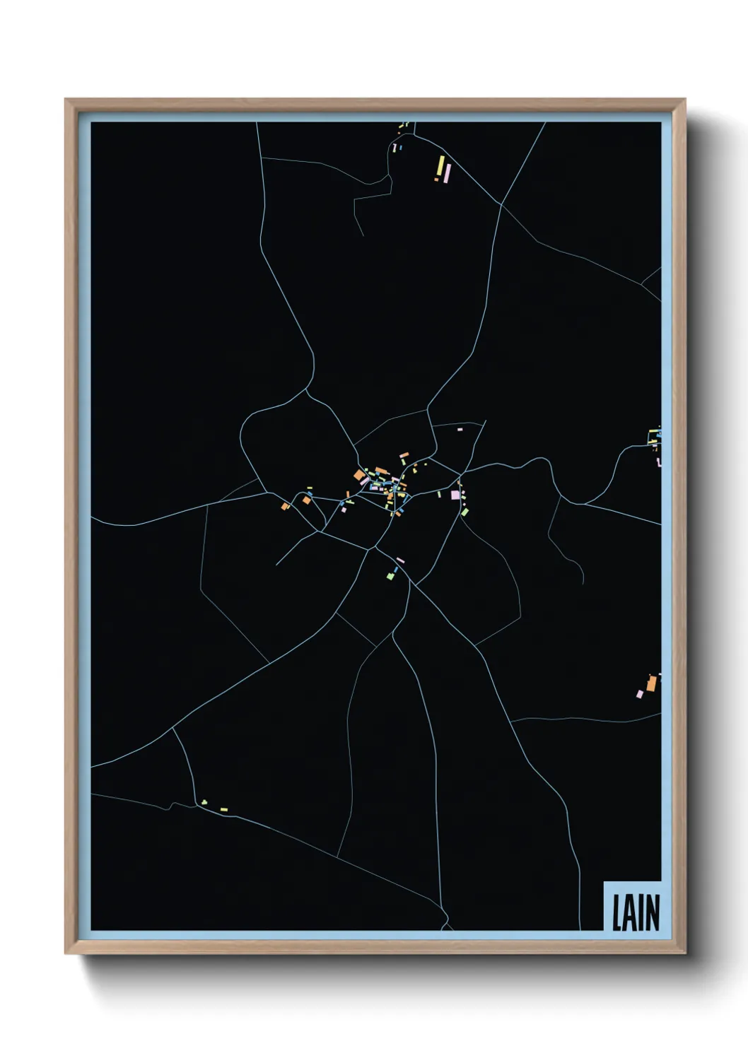 Une affiche de carte sur Lain