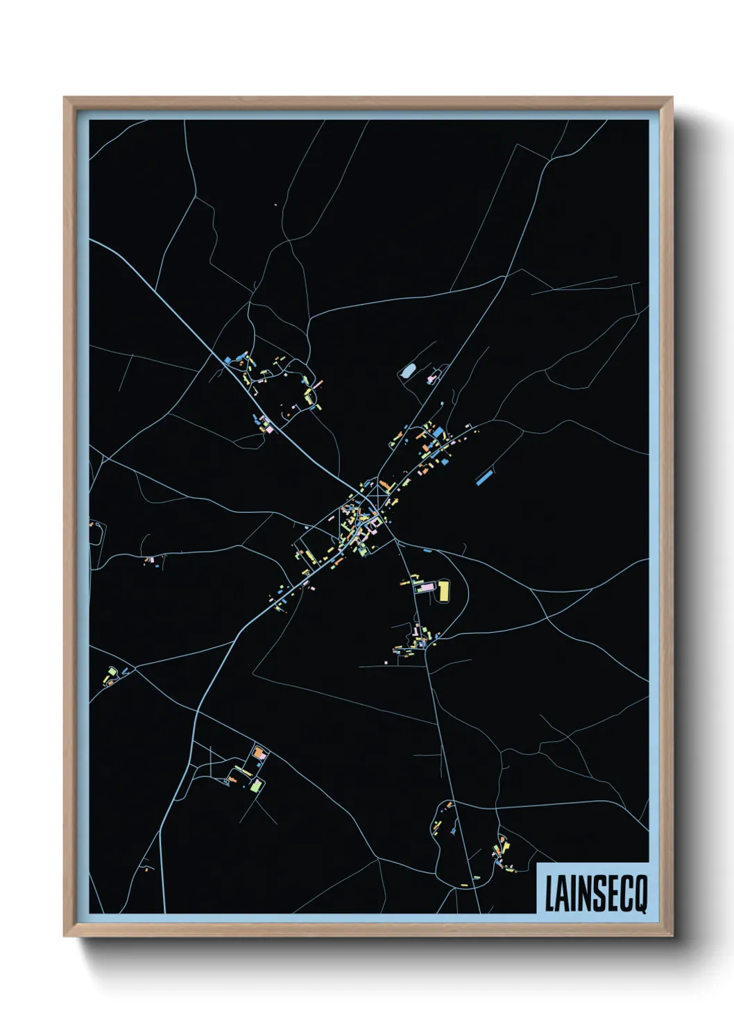 Une affiche de carte sur Lainsecq