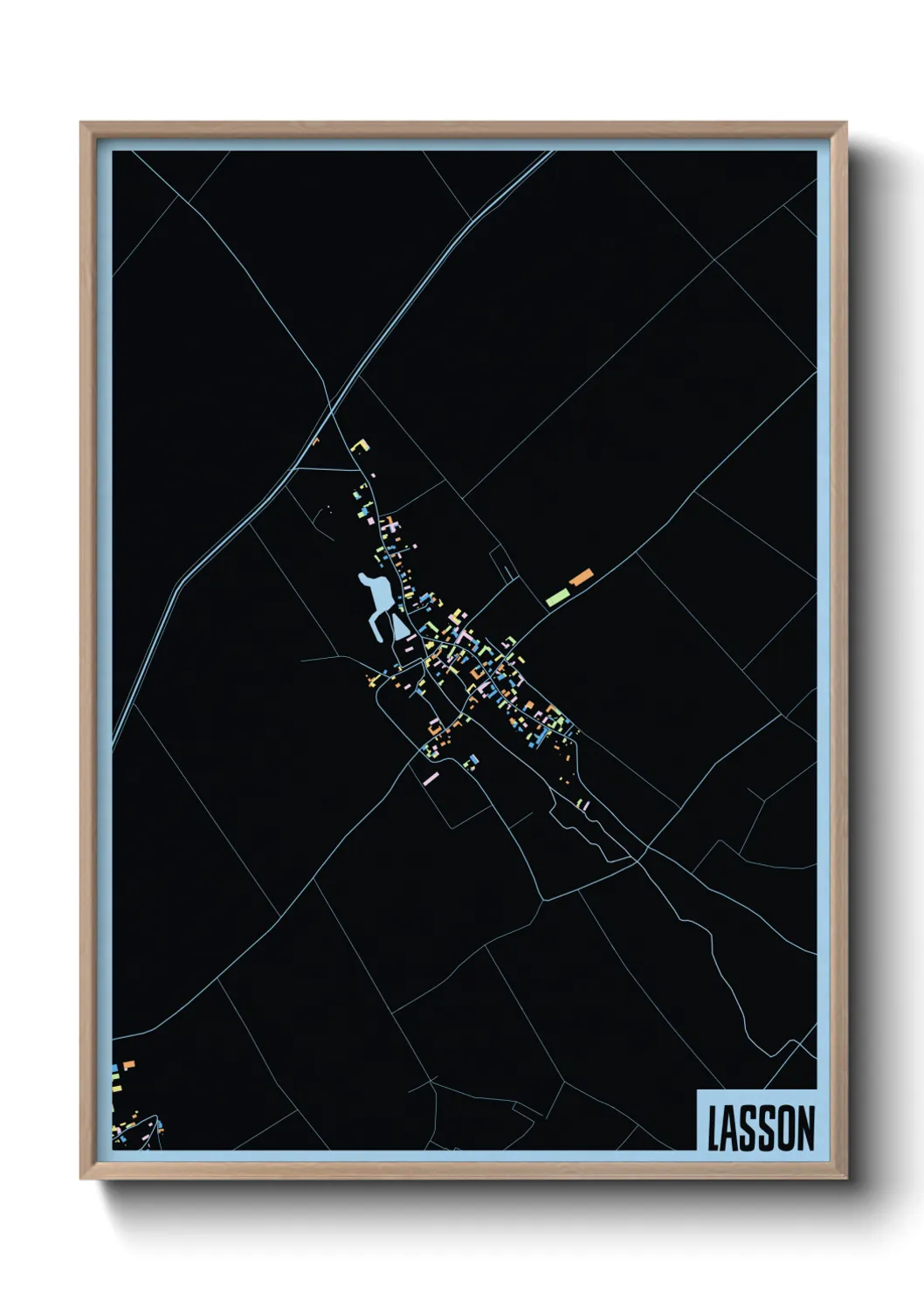 Une affiche de carte sur Lasson