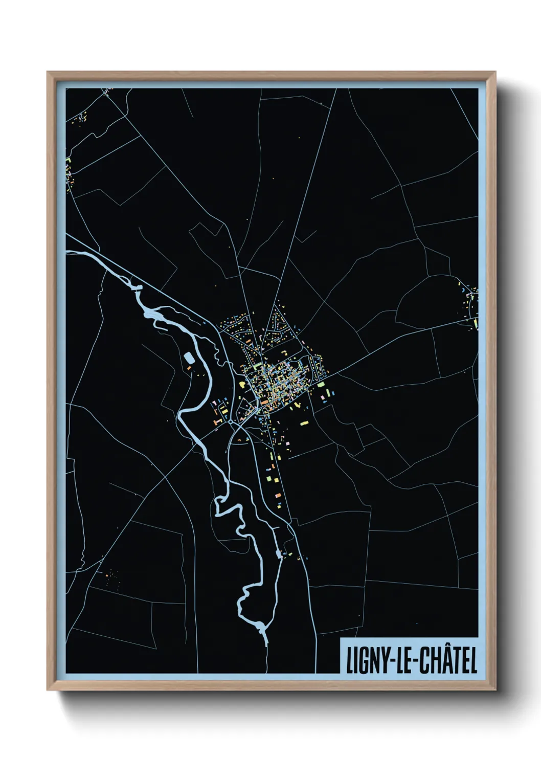 Un poster carteLigny-le-Châtel