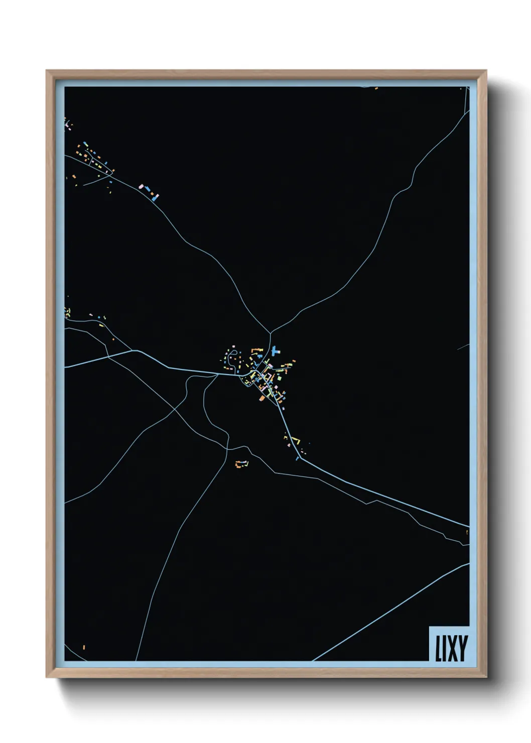 Une affiche de carte sur Lixy