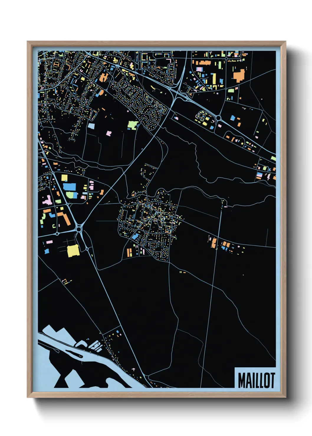 Une affiche de carte sur Maillot