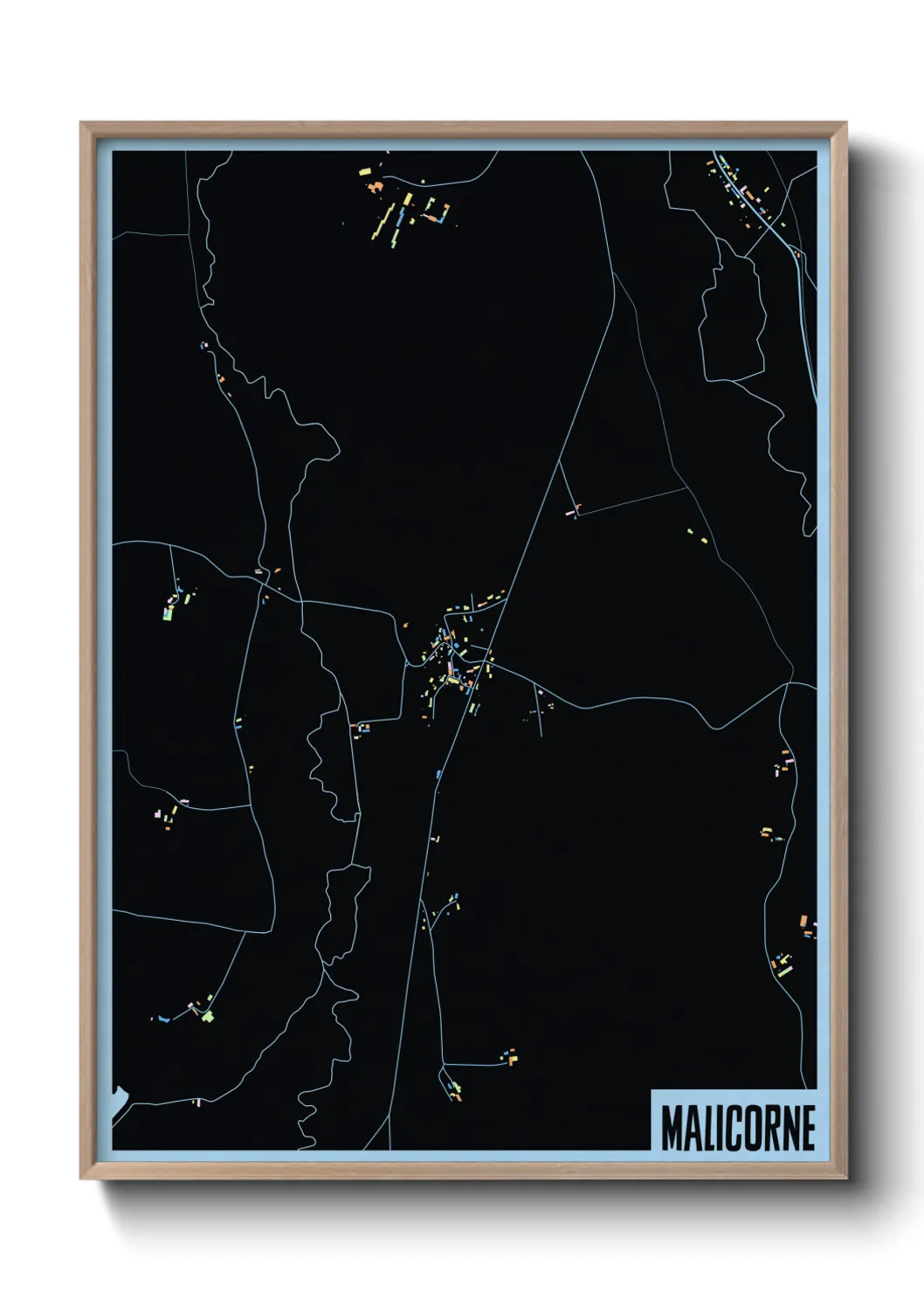 Une affiche de carte sur Malicorne