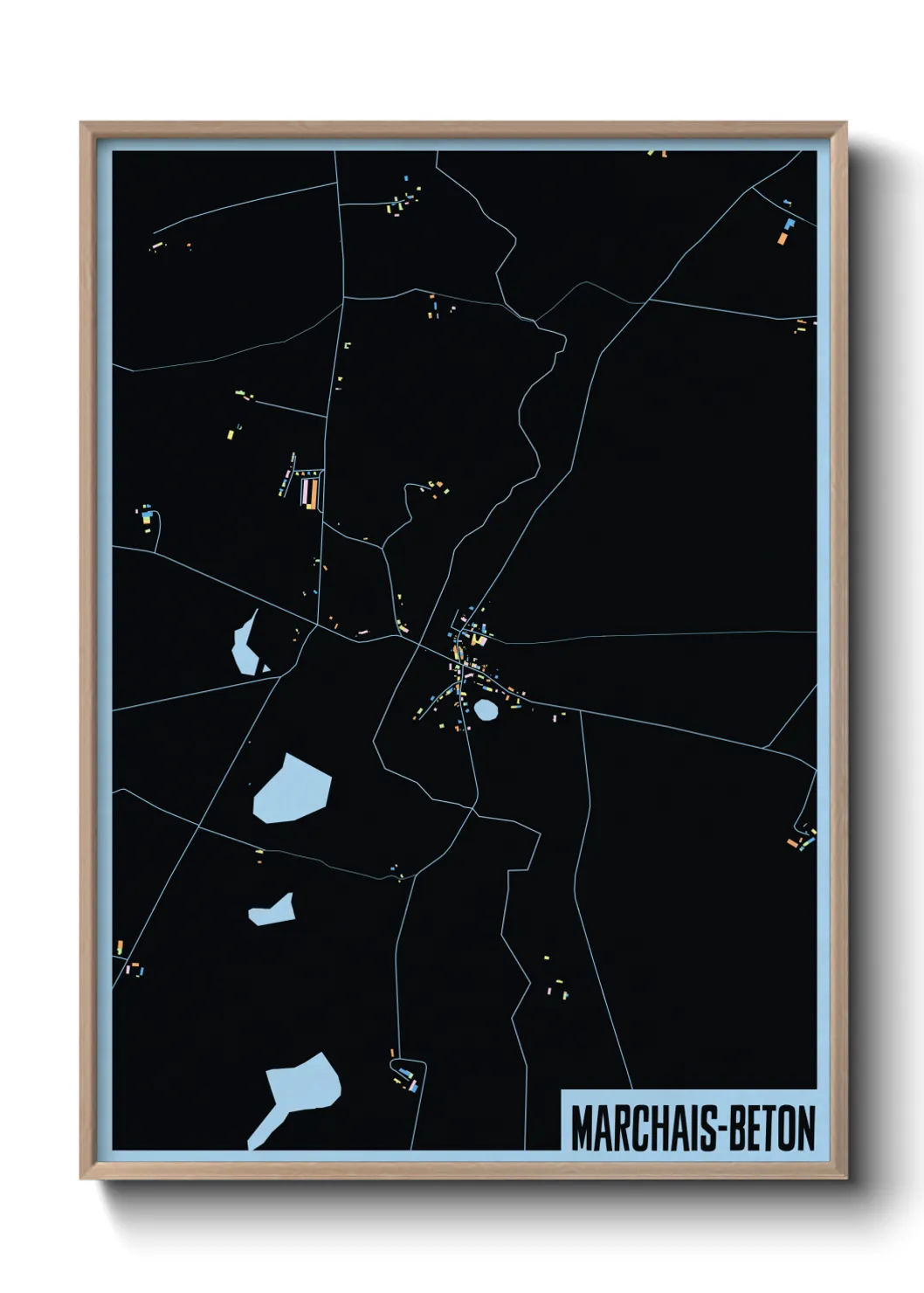 Une affiche de carte sur Marchais-Beton