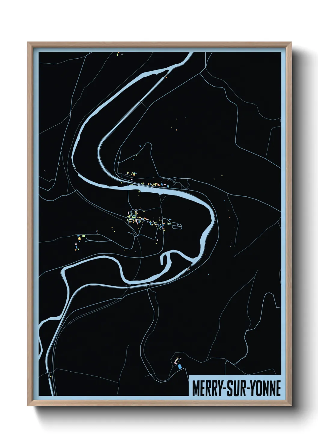 Une affiche de carte sur Merry-sur-Yonne