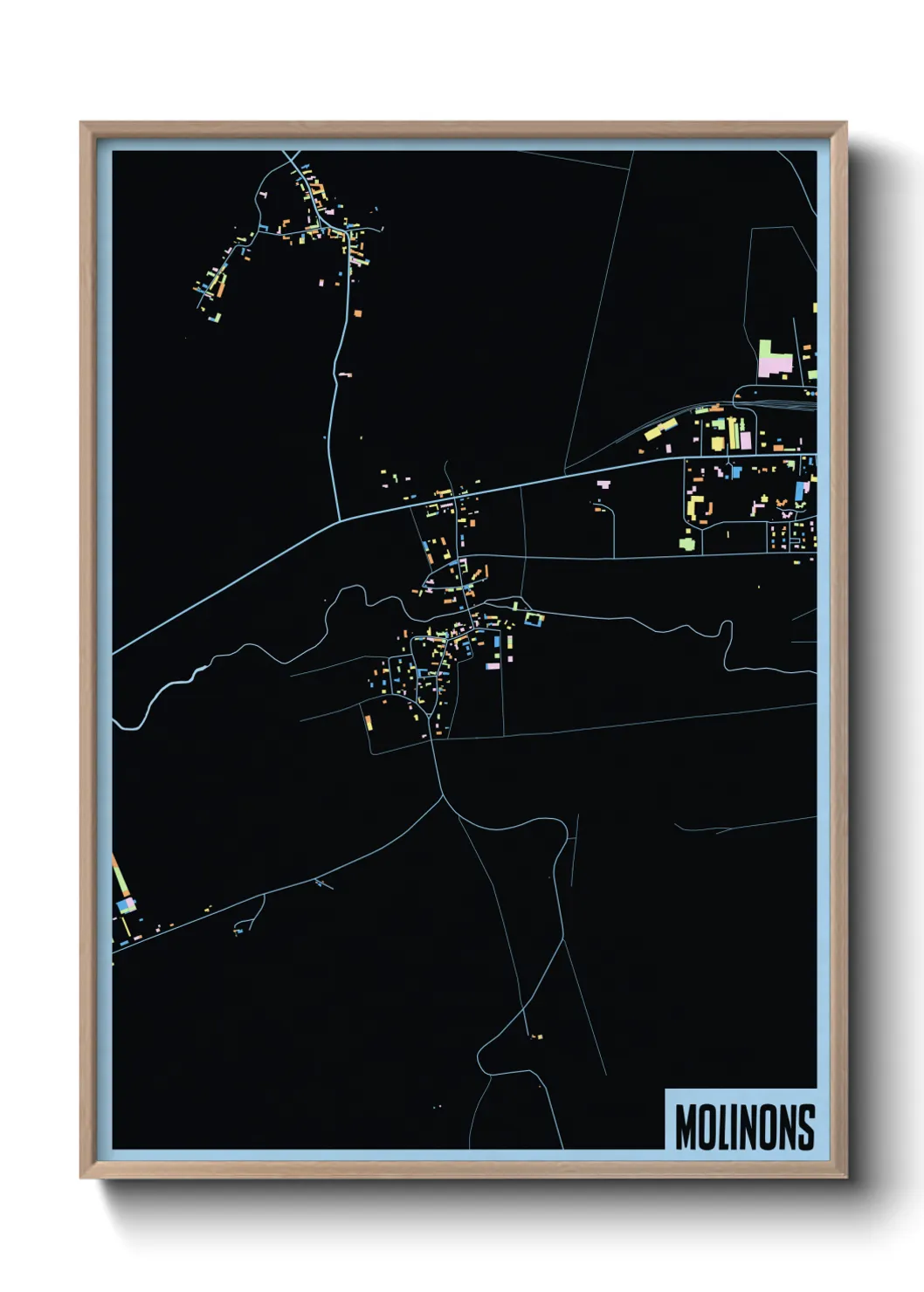 Une affiche de carte sur Molinons