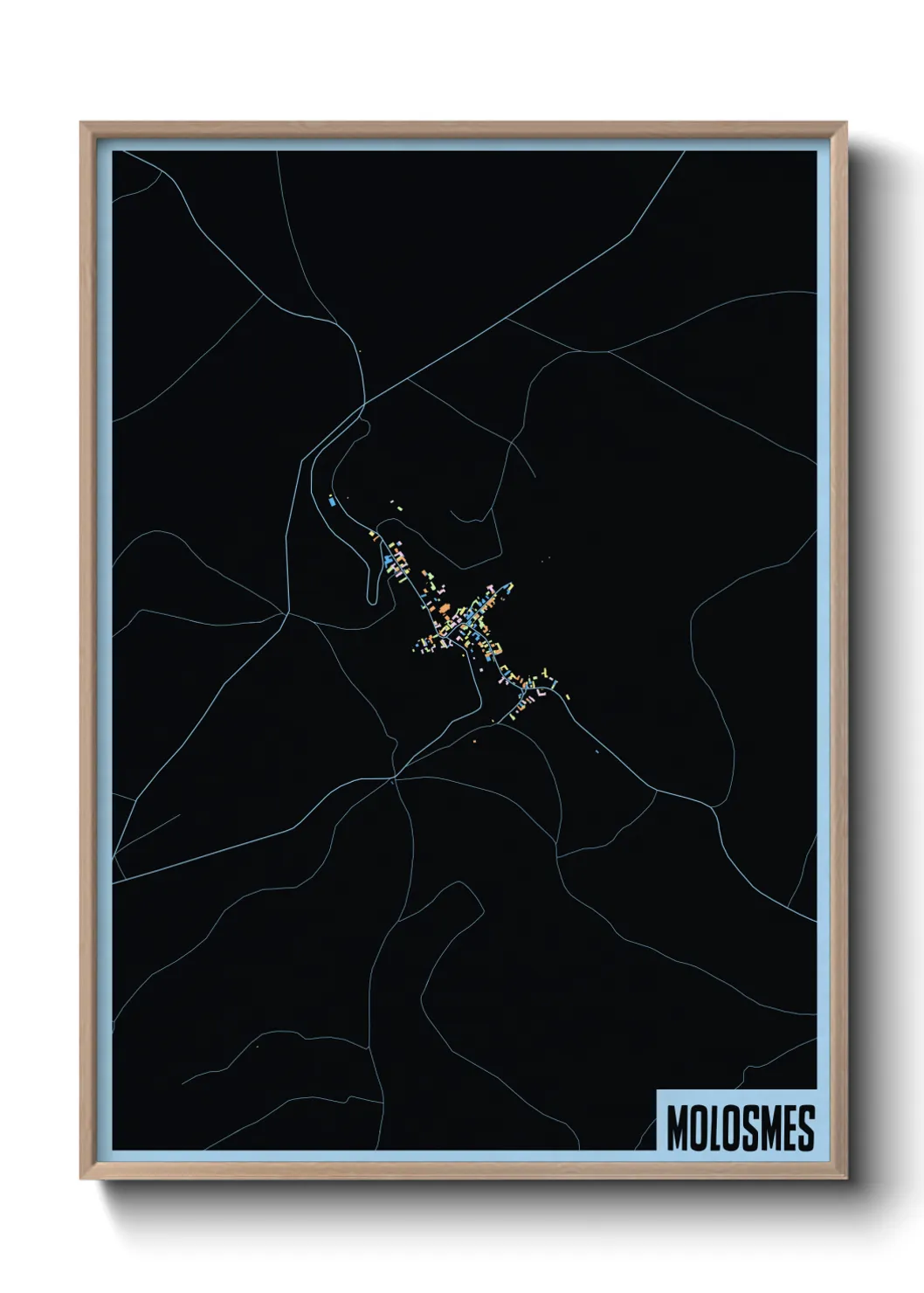 Une affiche de carte sur Molosmes