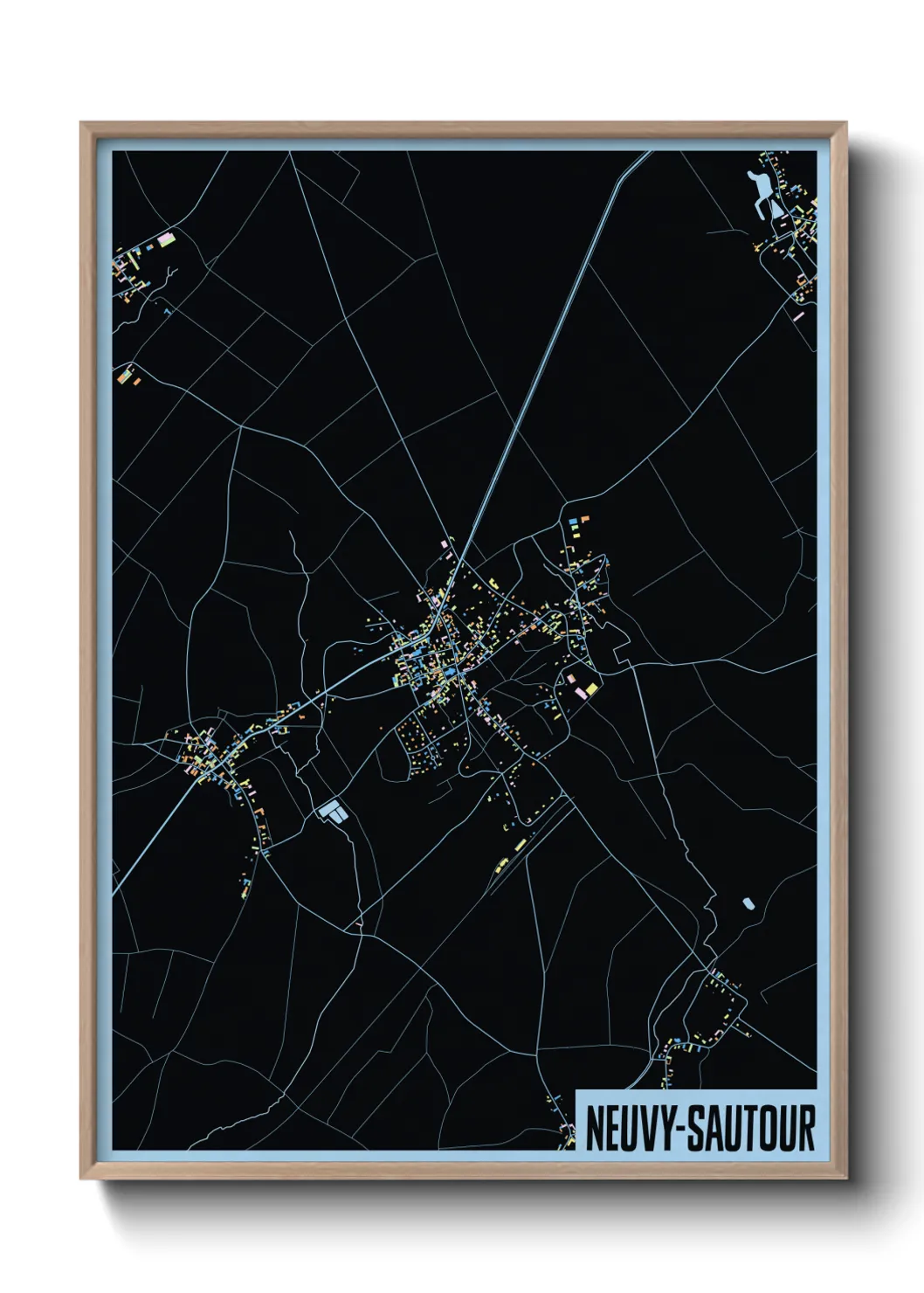 Un poster carteNeuvy-Sautour