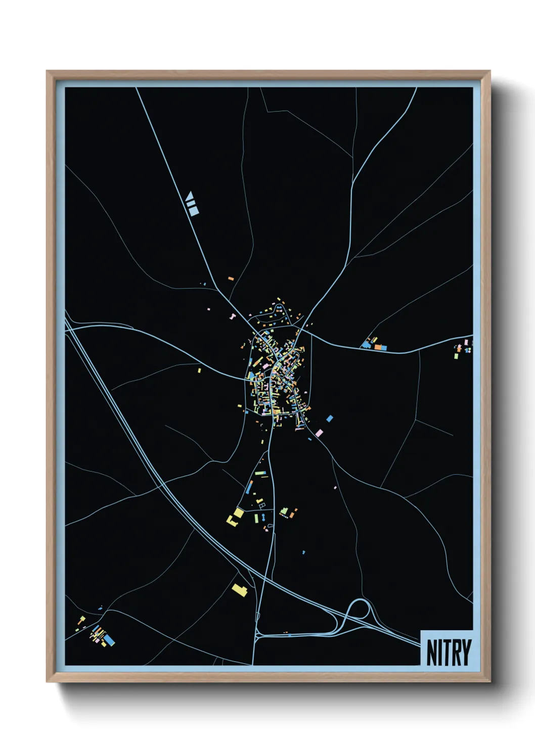 Une affiche de carte sur Nitry