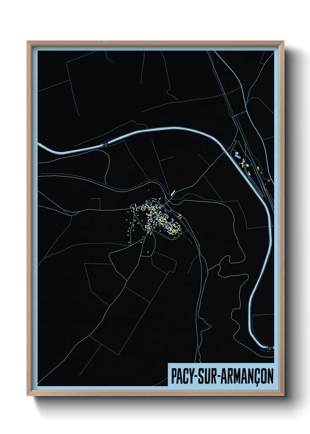 Un poster cartePacy-sur-Armançon