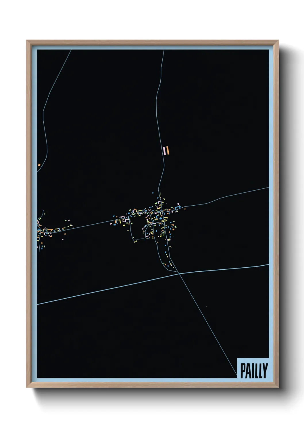 Une affiche de carte sur Pailly