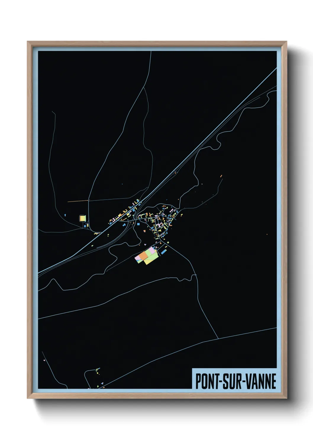 Une affiche de carte sur Pont-sur-Vanne