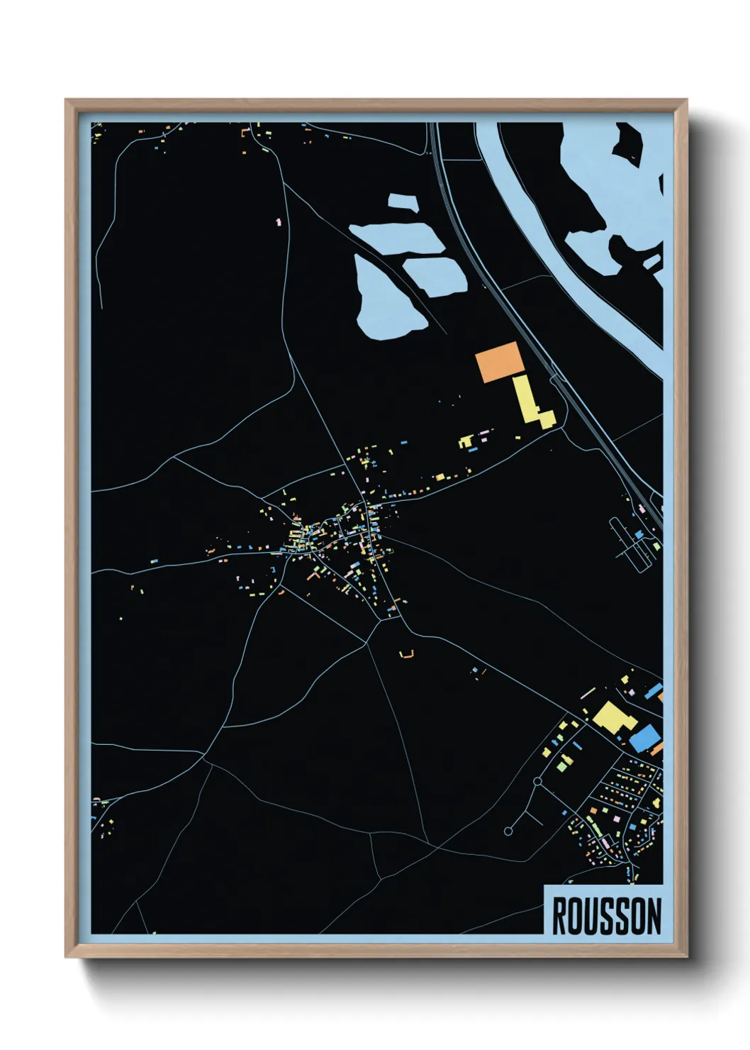 Une affiche de carte sur Rousson