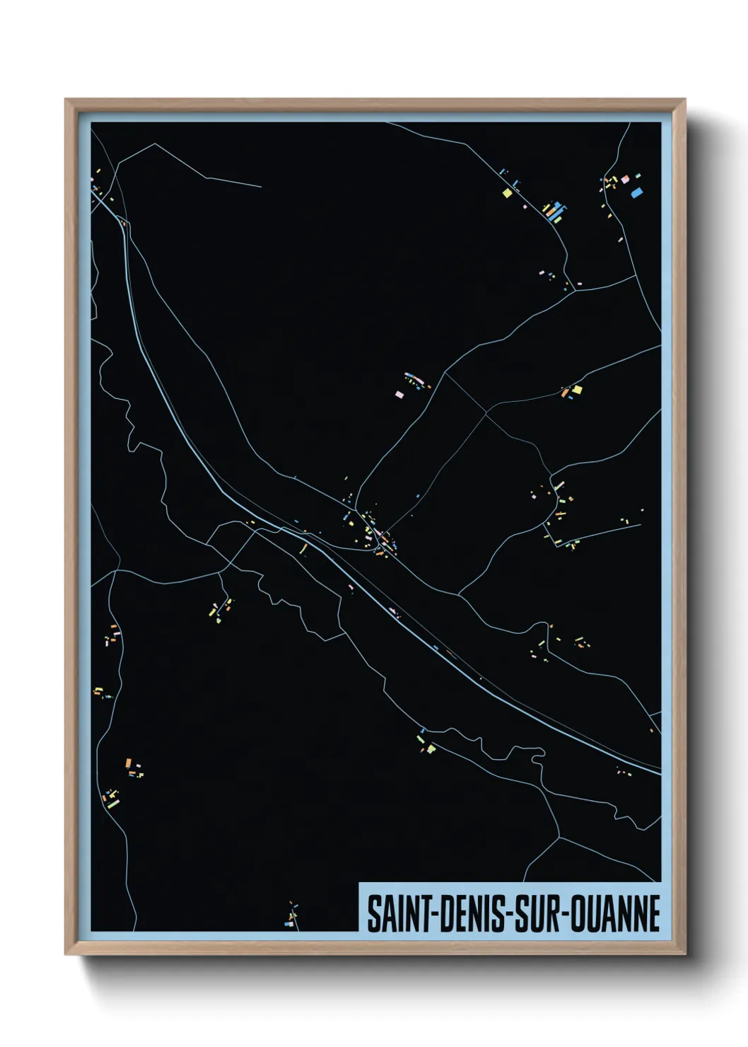 Un poster carteSaint-Denis-sur-Ouanne