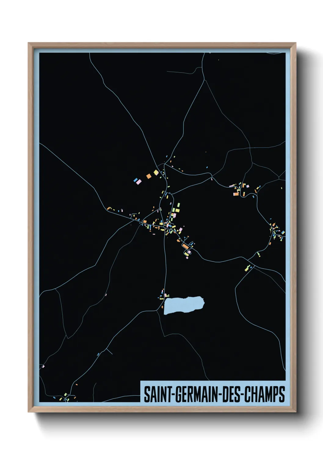 Un poster carteSaint-Germain-des-Champs