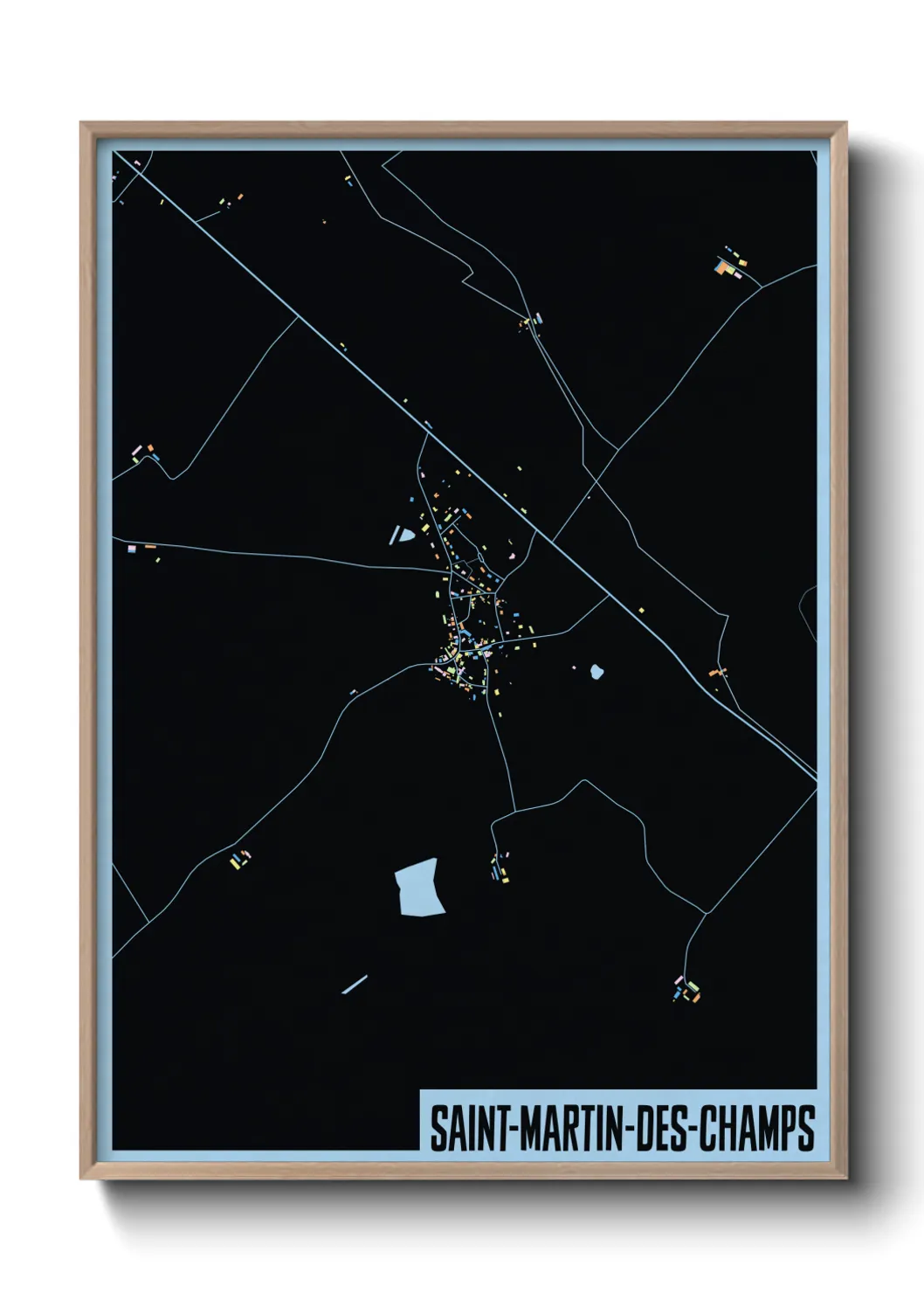 Une affiche de carte sur Saint-Martin-des-Champs