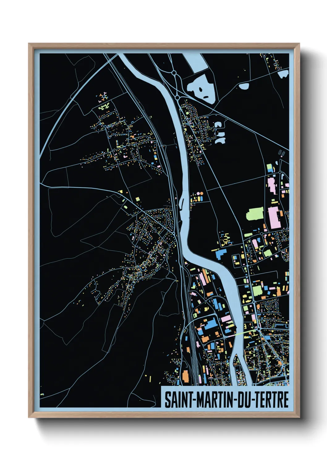 Un poster carteSaint-Martin-du-Tertre