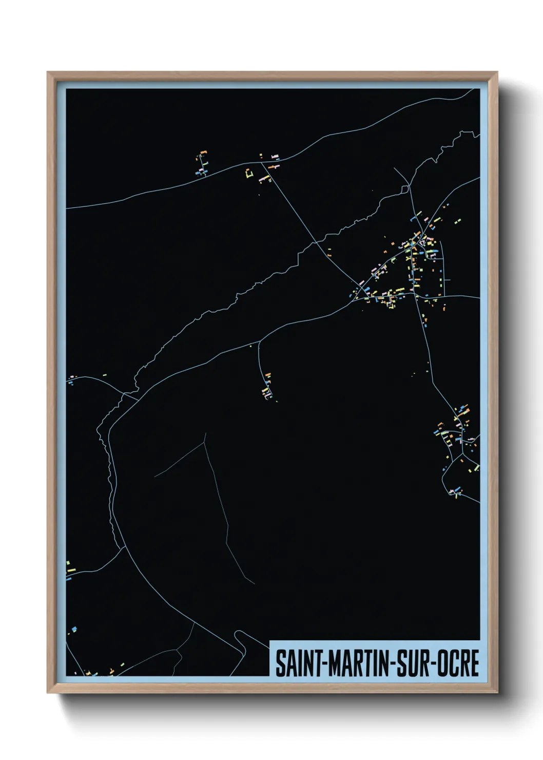 Une affiche de carte sur Saint-Martin-sur-Ocre