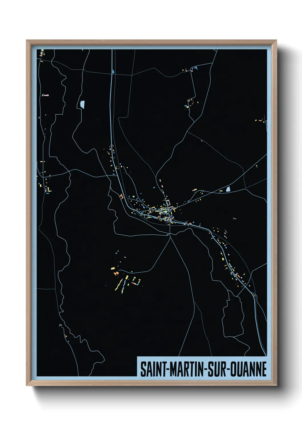 Une affiche de carte sur Saint-Martin-sur-Ouanne