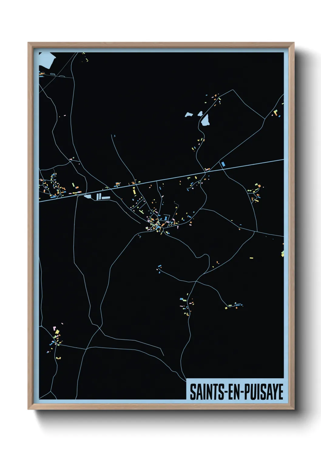 Un poster carteSaints-en-Puisaye