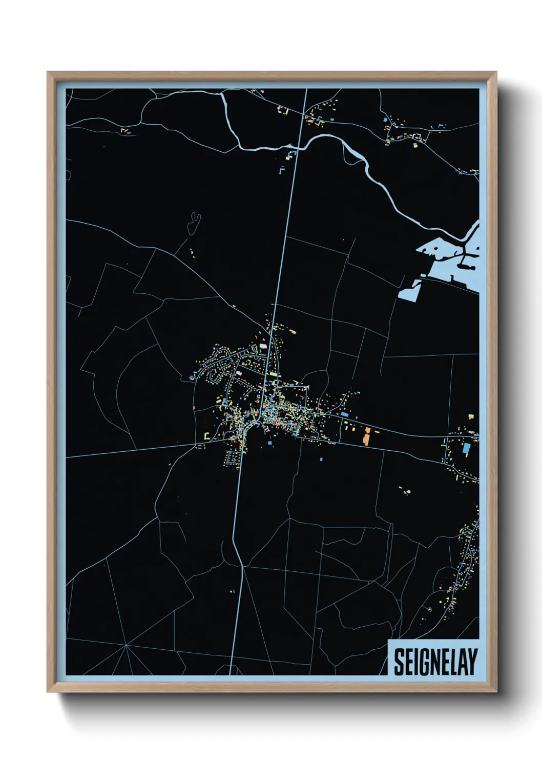 Une affiche de carte sur Seignelay