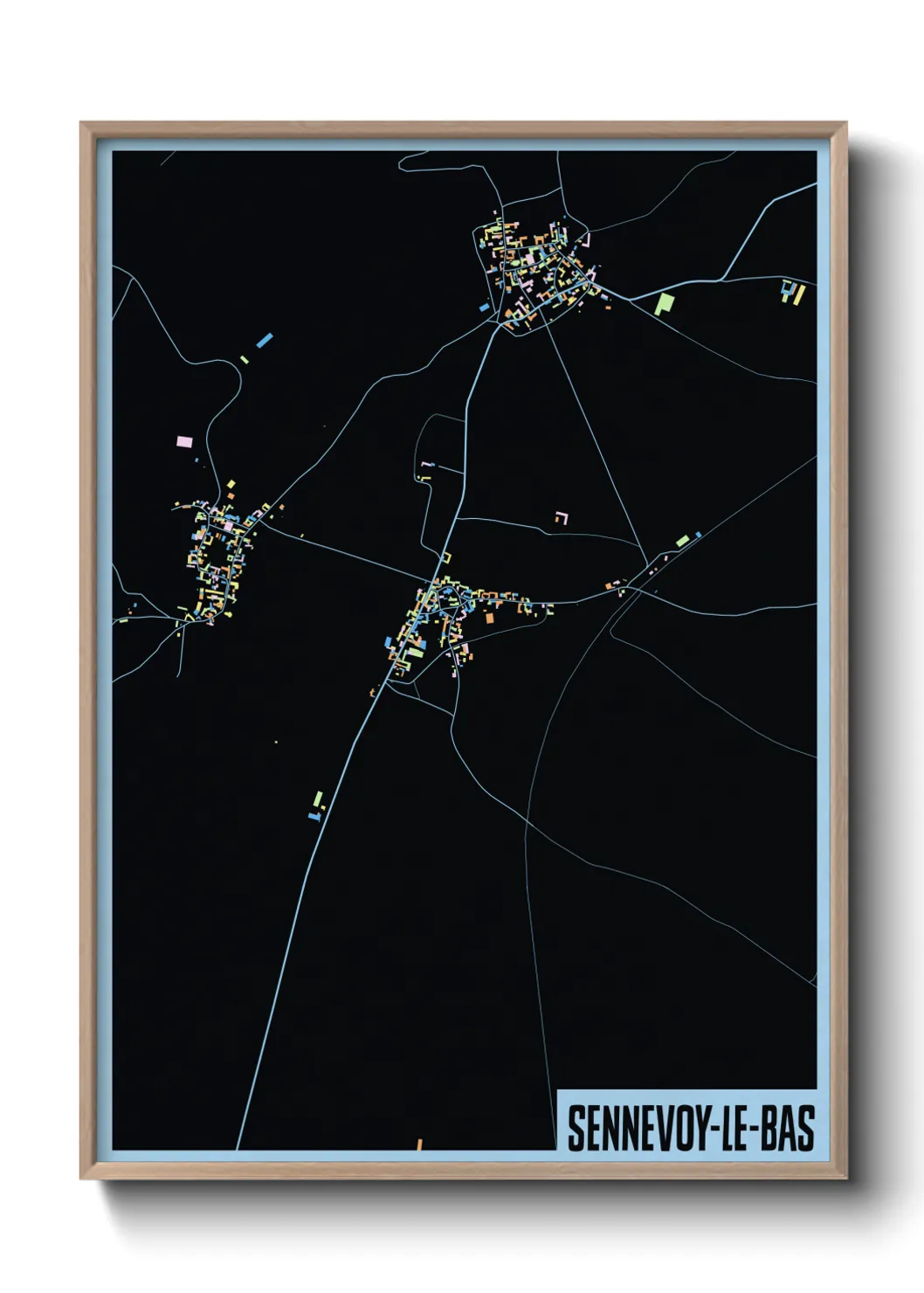 Une affiche de carte sur Sennevoy-le-Bas