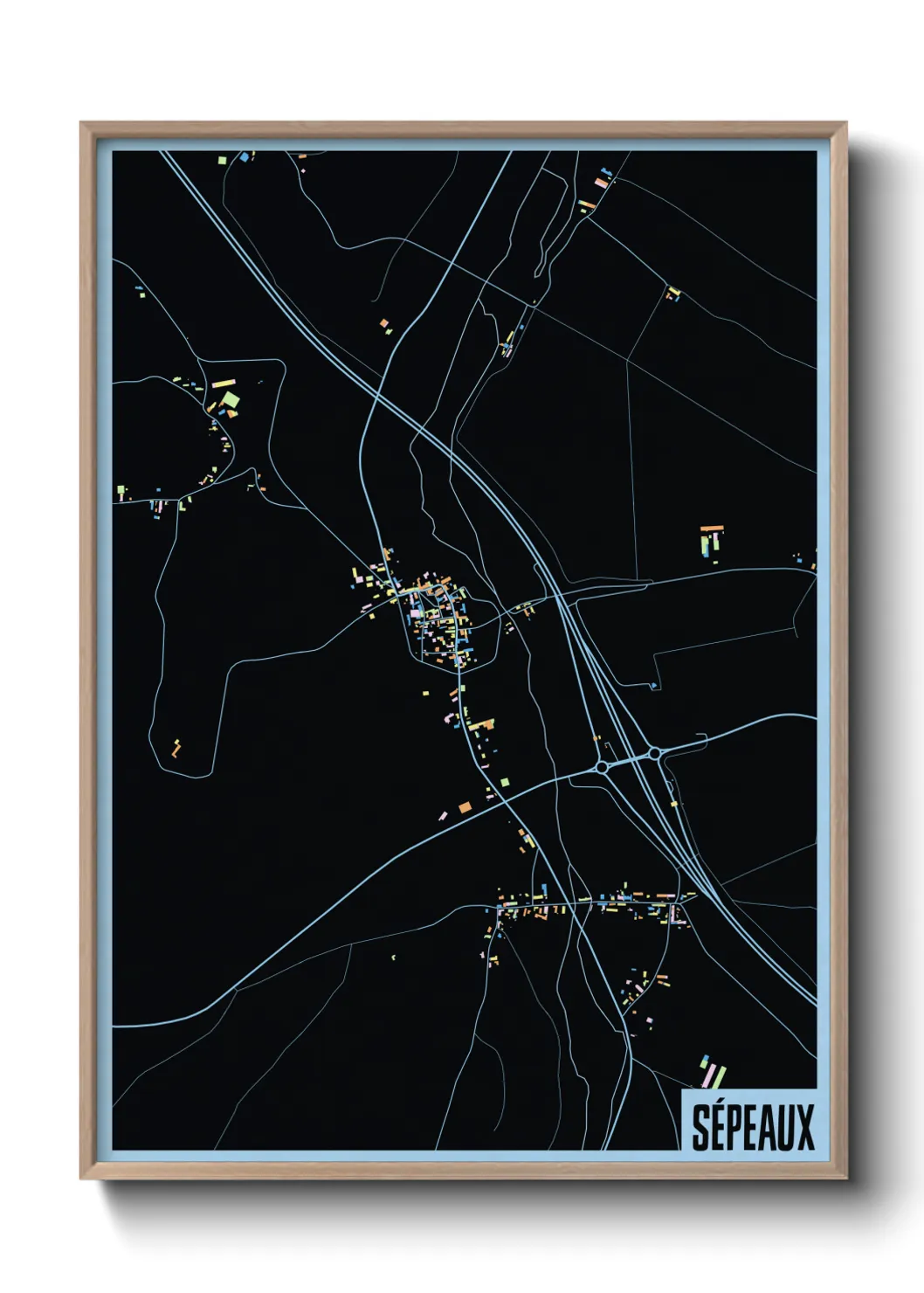 Une affiche de carte sur Sépeaux