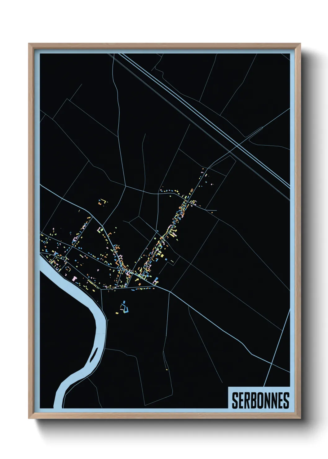 Une affiche de carte sur Serbonnes