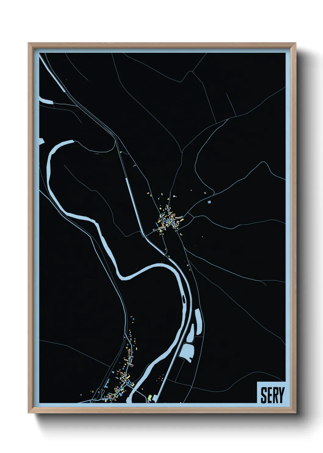 Une affiche de carte sur Sery