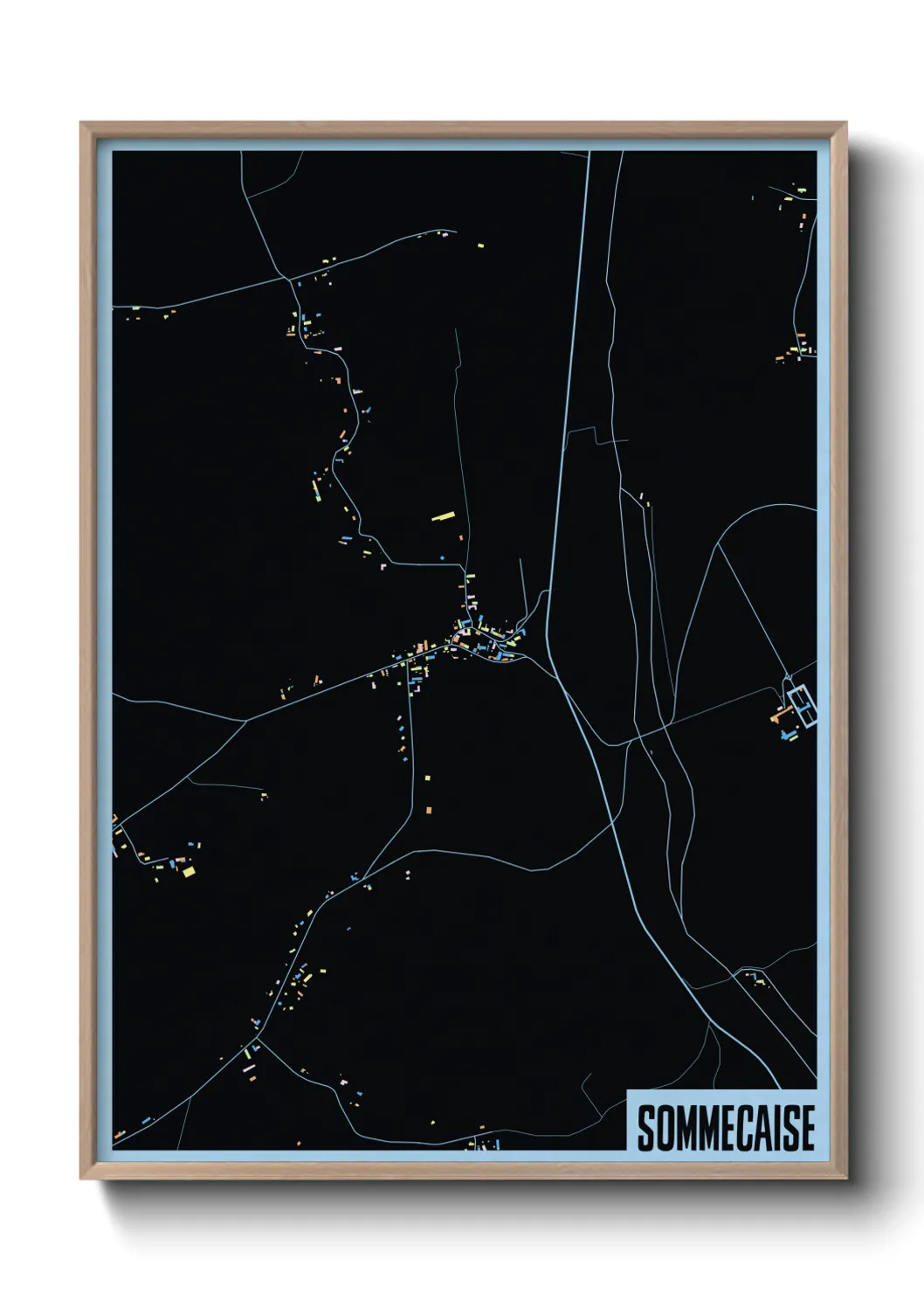 Une affiche de carte sur Sommecaise