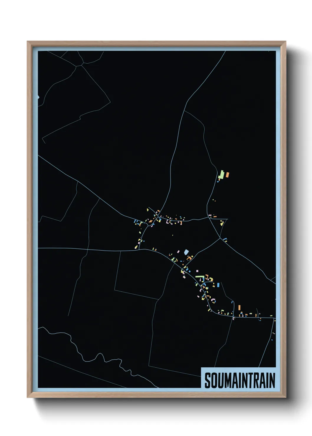 Une affiche de carte sur Soumaintrain