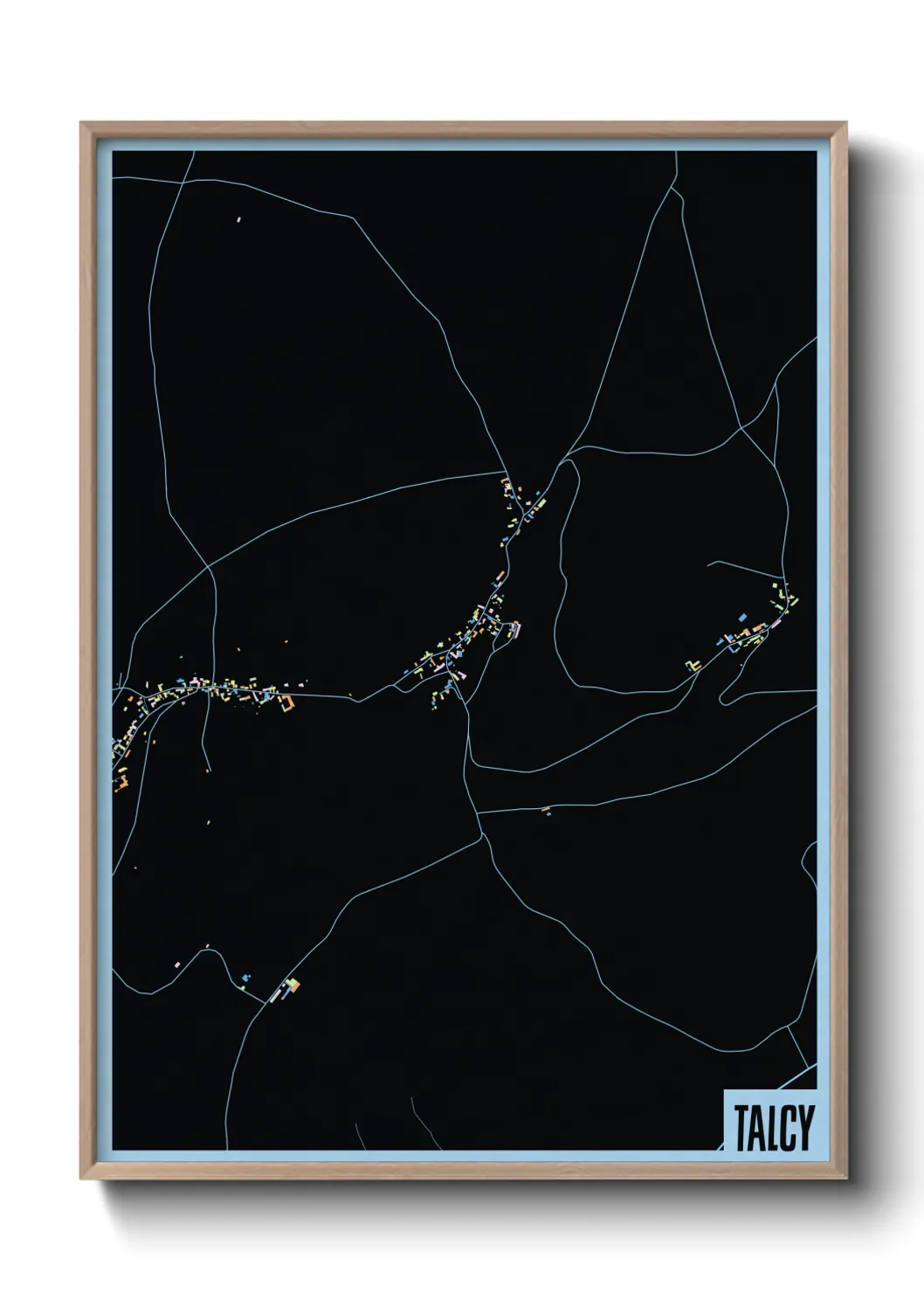 Une affiche de carte sur Talcy