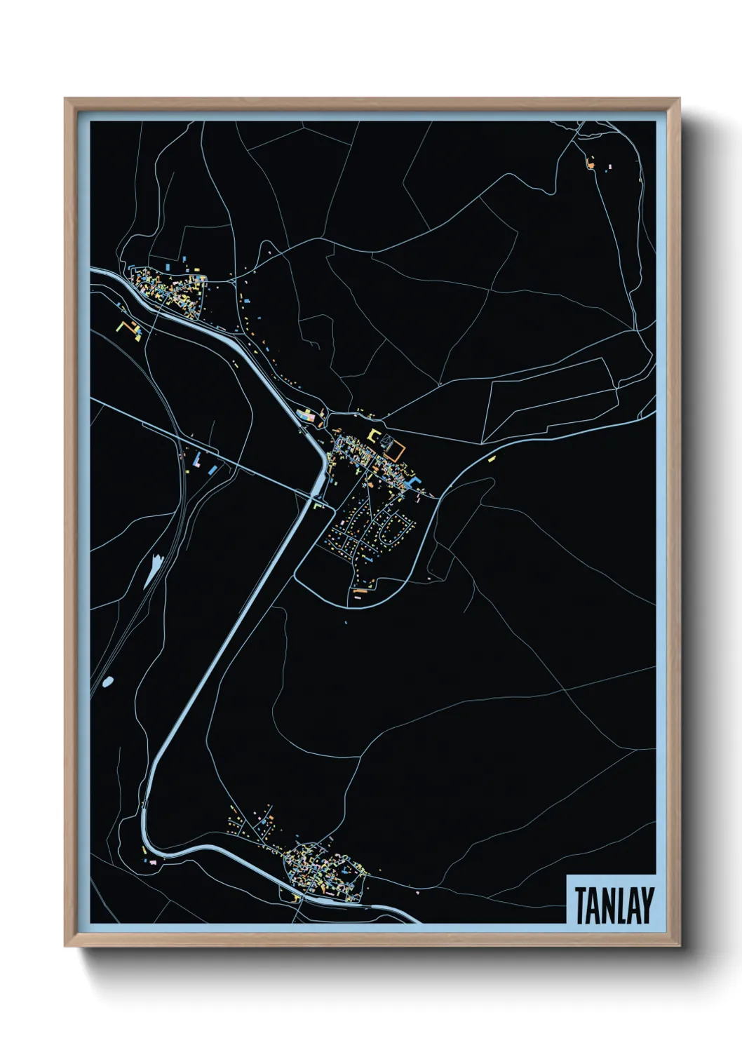 Une affiche de carte sur Tanlay