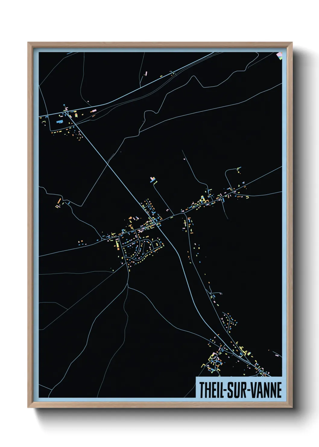 Une affiche de carte sur Theil-sur-Vanne