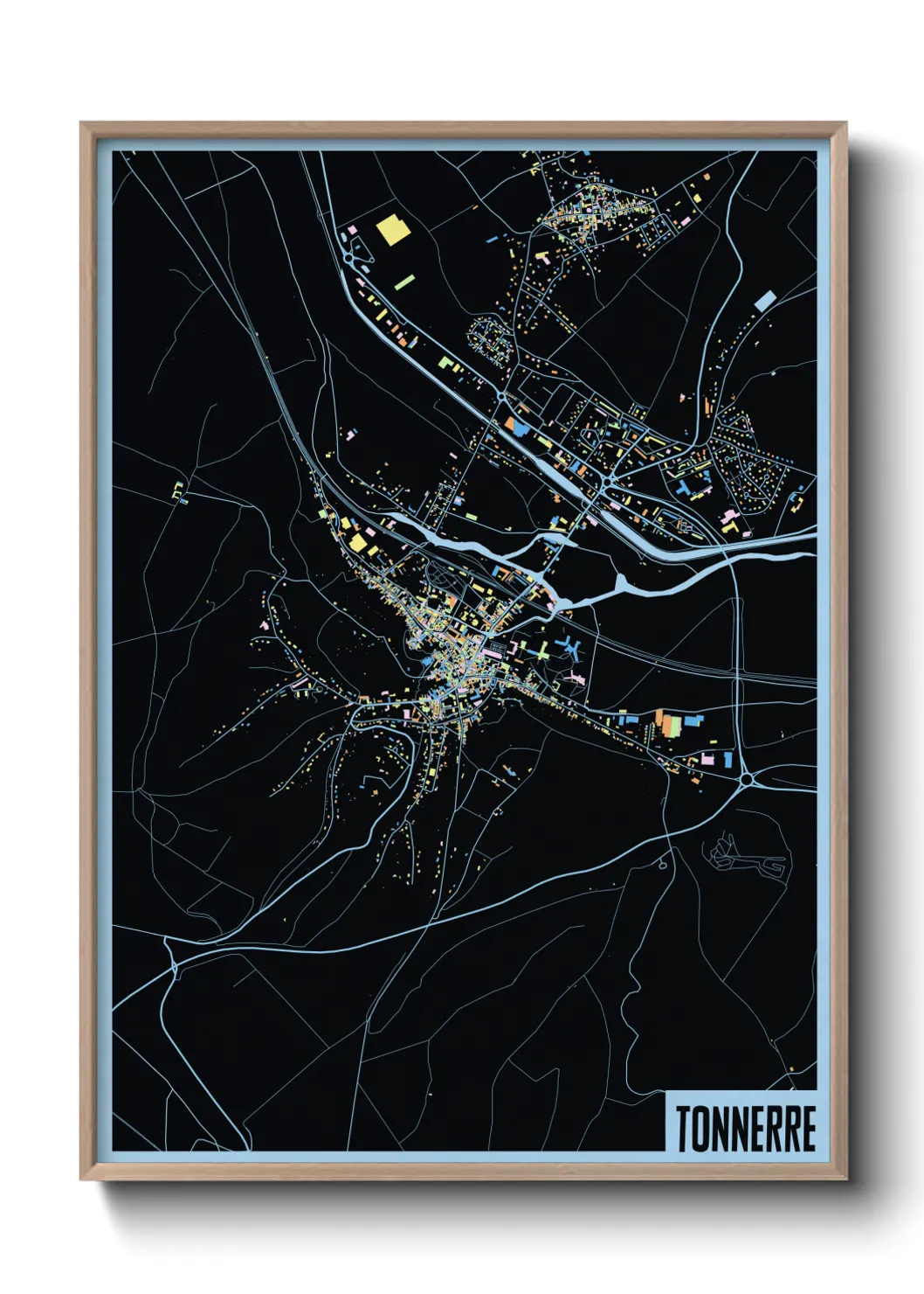 Une affiche de carte sur Tonnerre