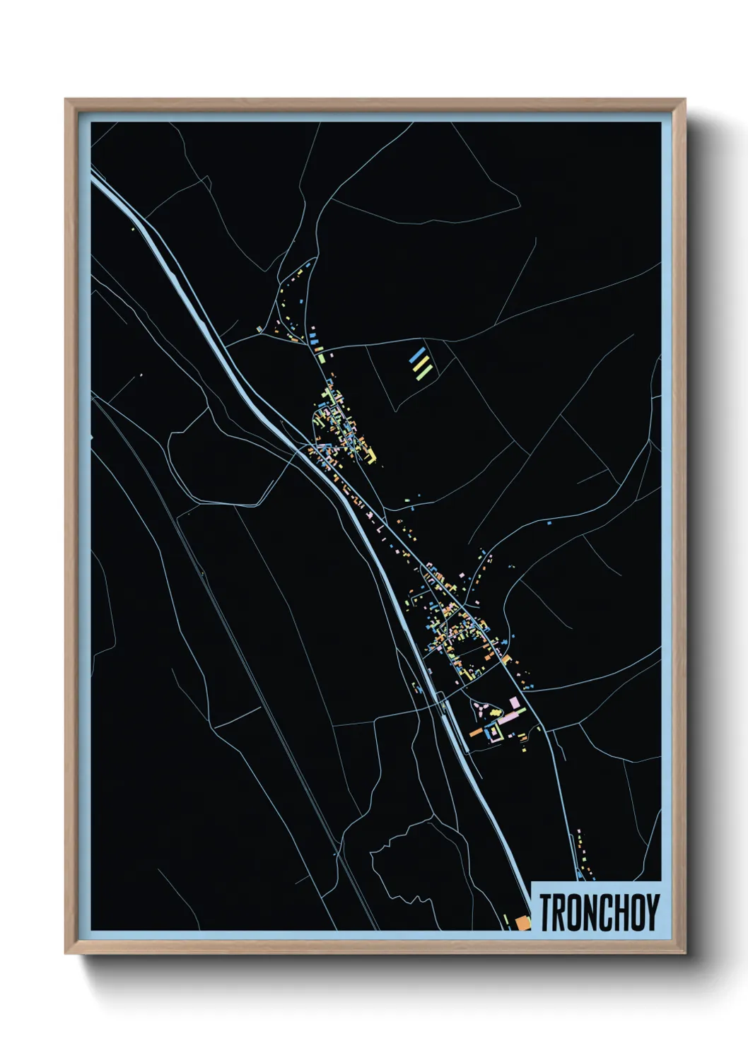 Une affiche de carte sur Tronchoy