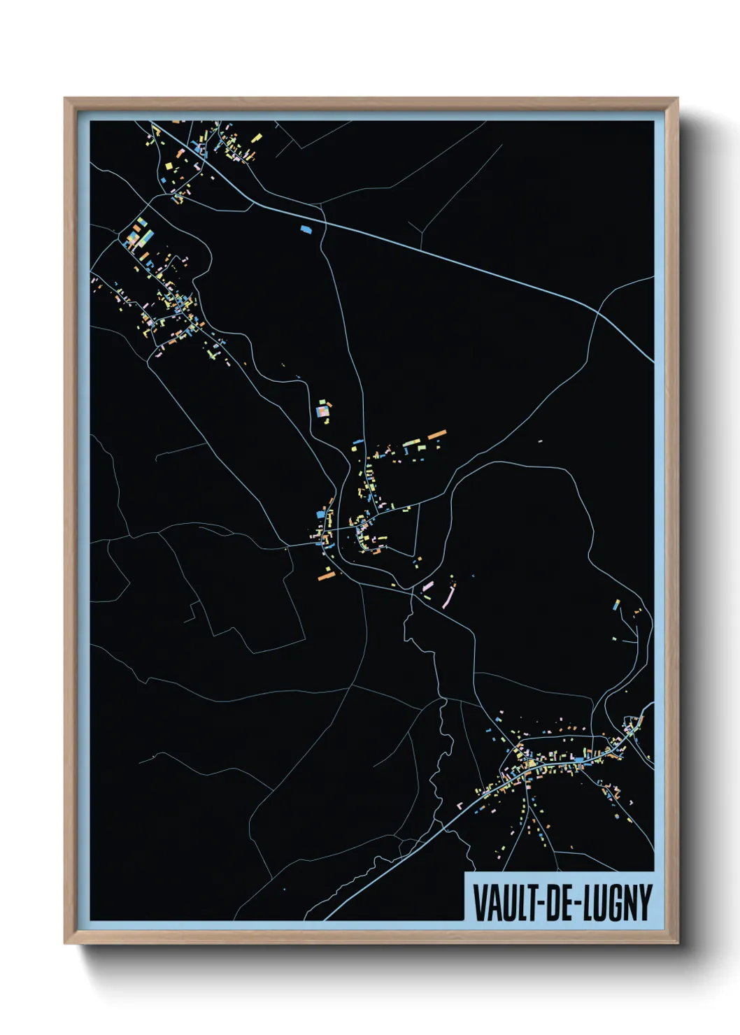 Une affiche de carte sur Vault-de-Lugny