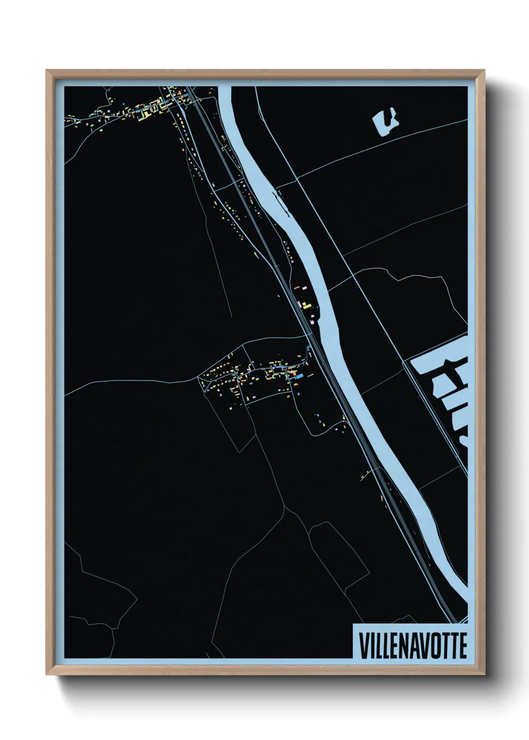 Une affiche de carte sur Villenavotte