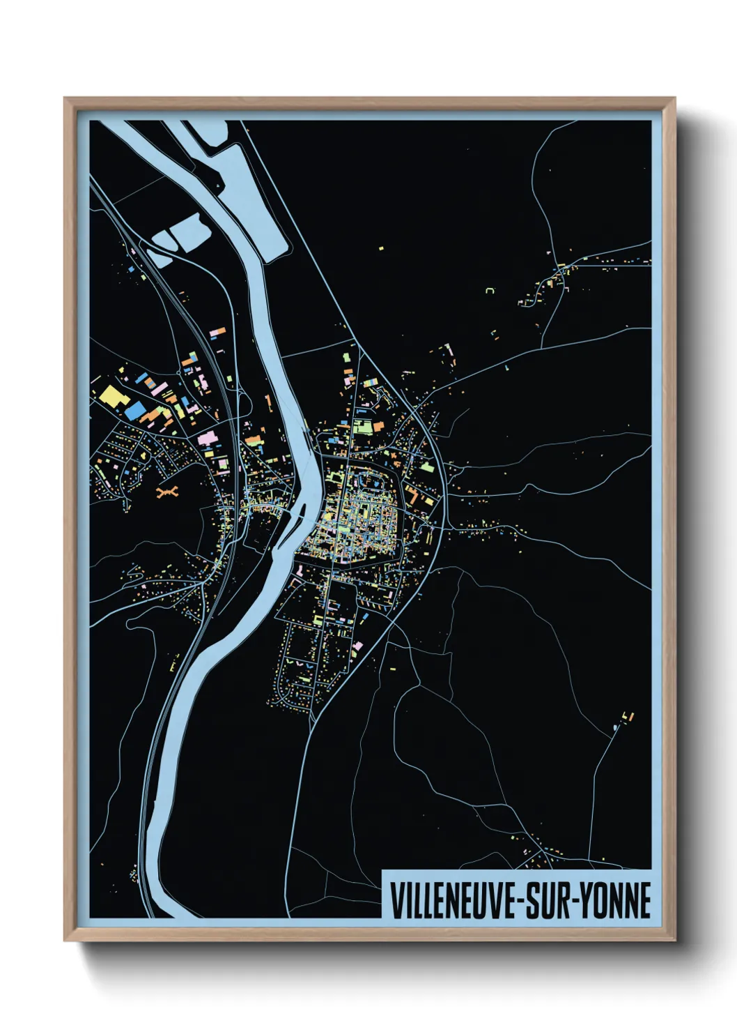 Un poster carteVilleneuve-sur-Yonne