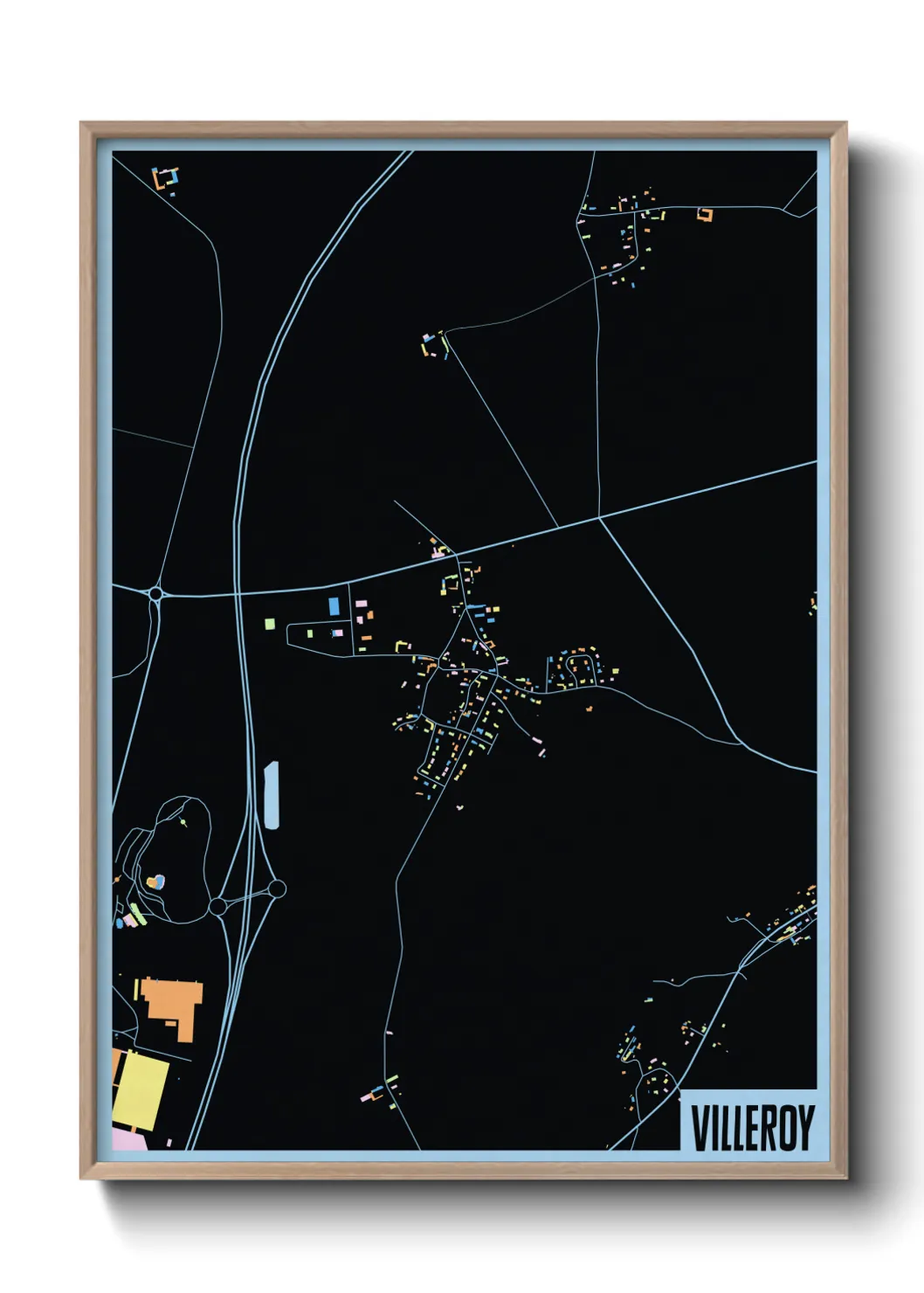 Une affiche de carte sur Villeroy