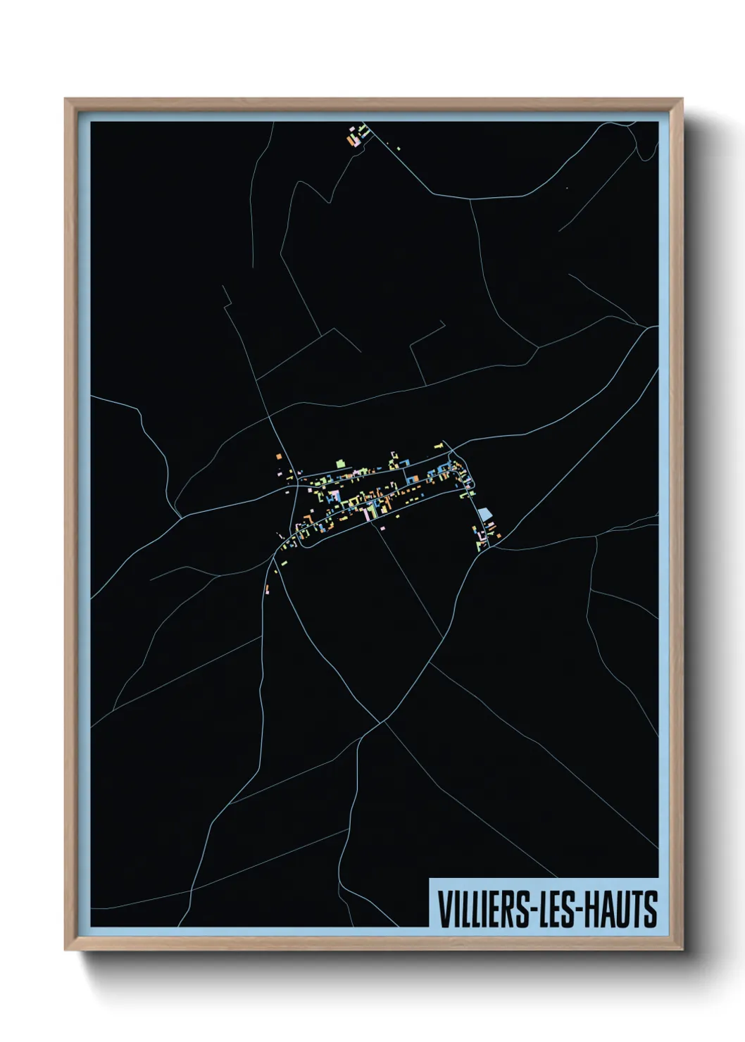 Une affiche de carte sur Villiers-les-Hauts