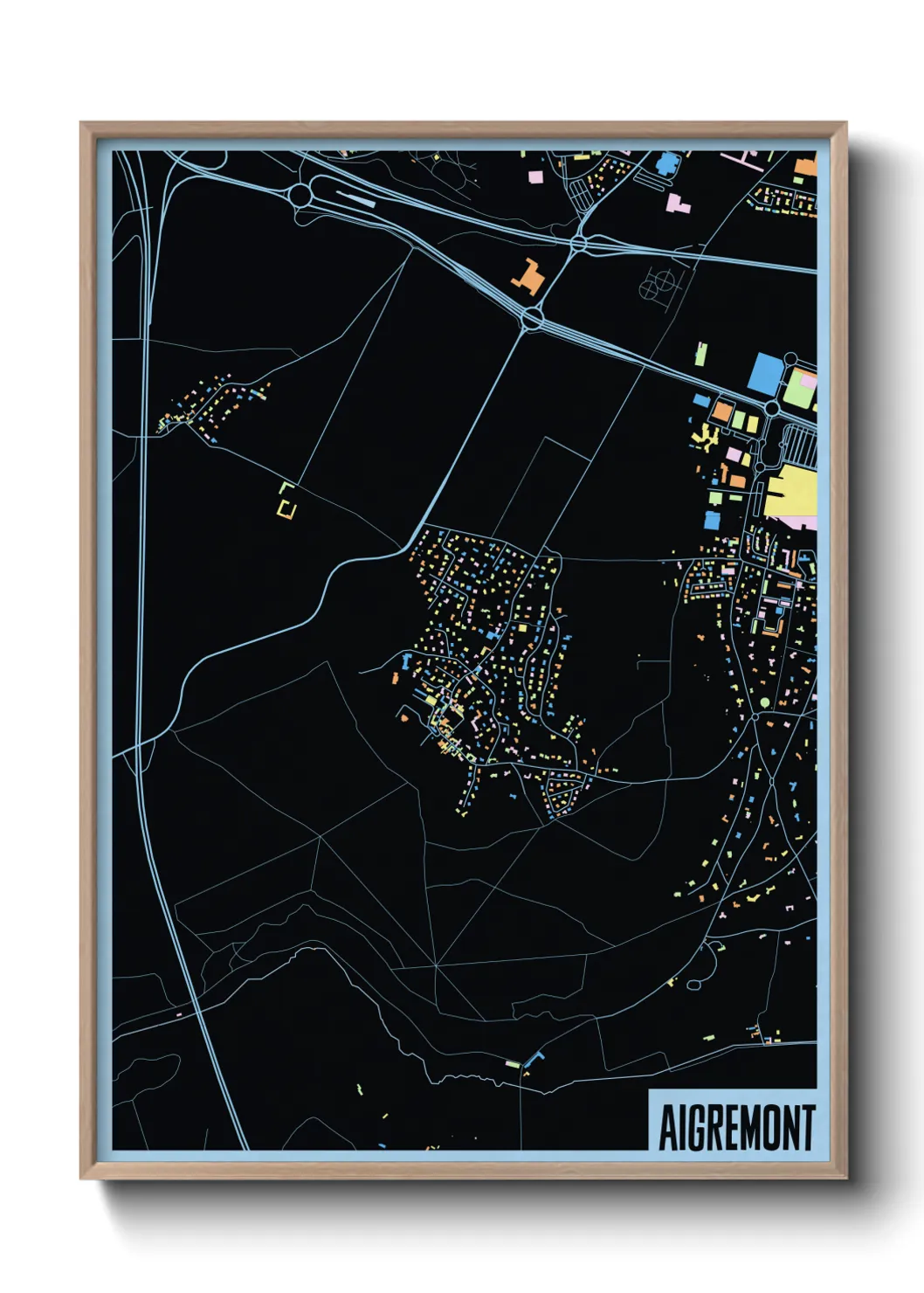 Une affiche de carte sur Aigremont