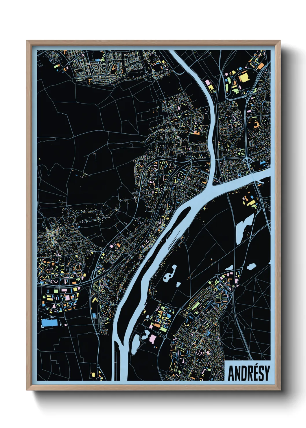 Une affiche de carte sur Andrésy