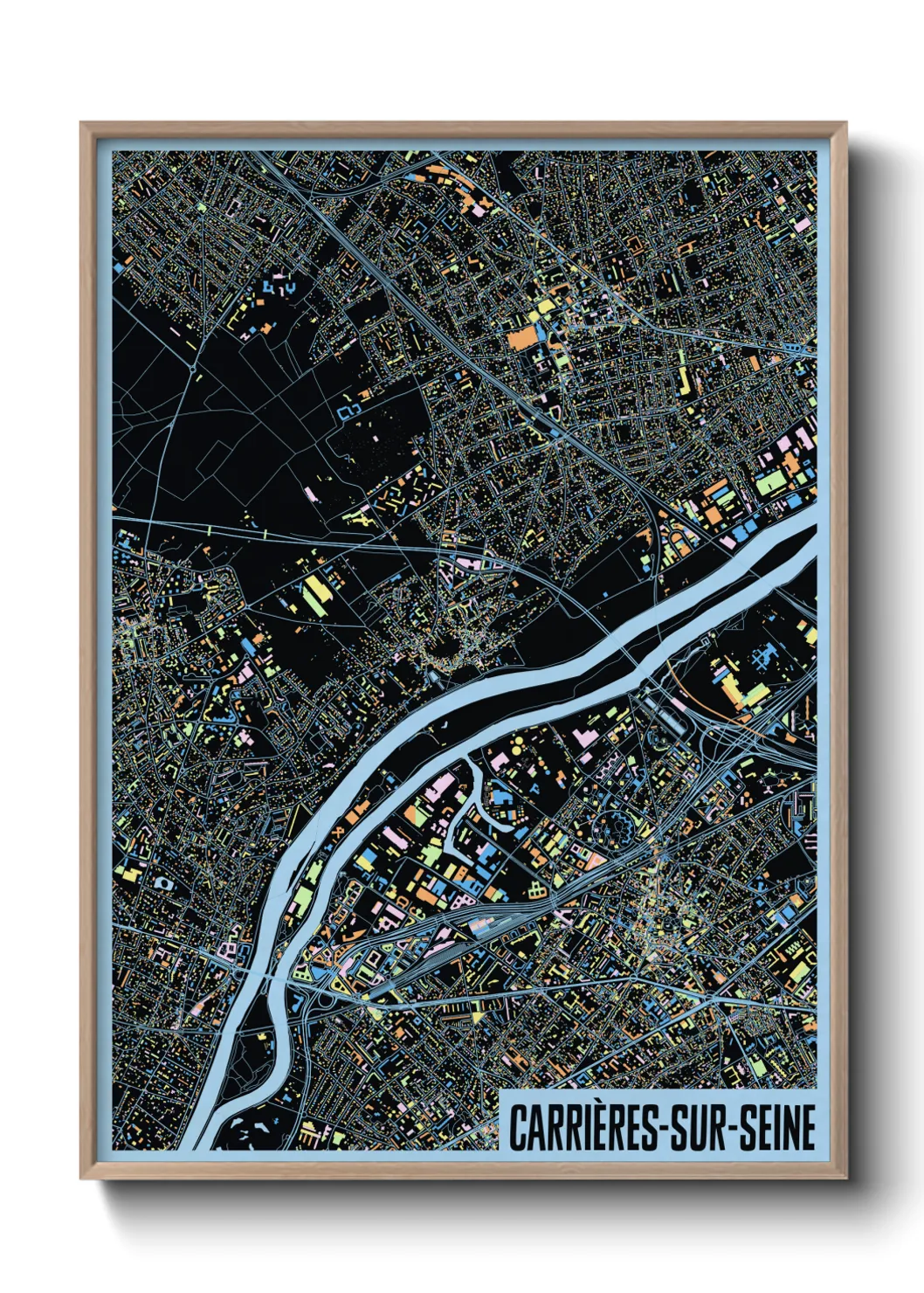 Un poster carteCarrières-sur-Seine