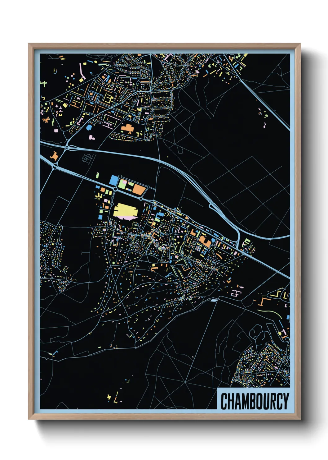Une affiche de carte sur Chambourcy