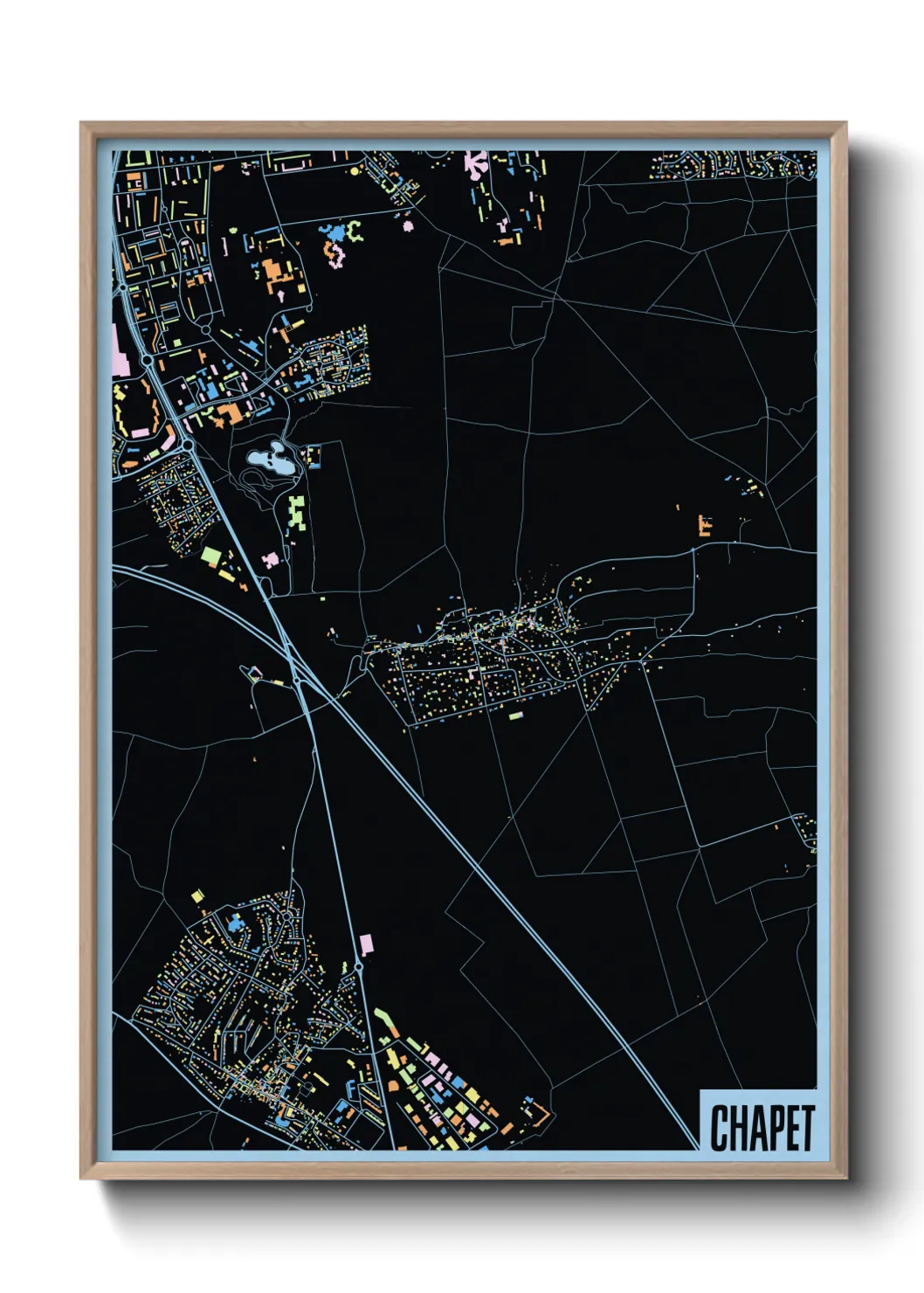 Une affiche de carte sur Chapet